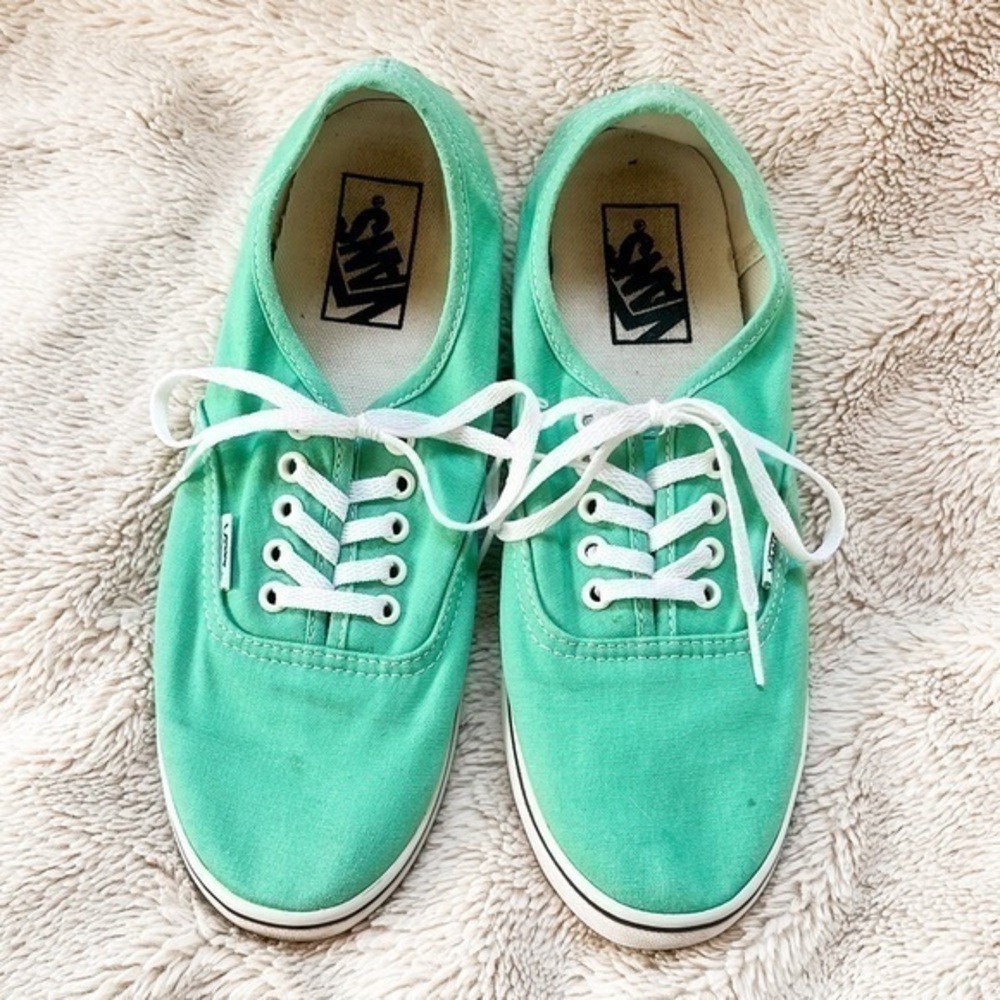 Vans Unisex Classic Teal Low Top Skater Shoes Size Men 6 Women 7.5